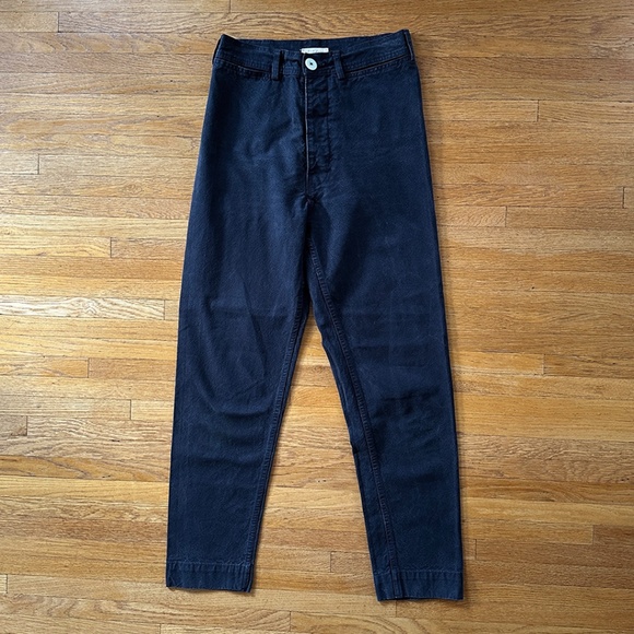Jesse Kamm navy ranger pant high waisted cotton 225 cali slims sailor 6 8 - Picture 4 of 9